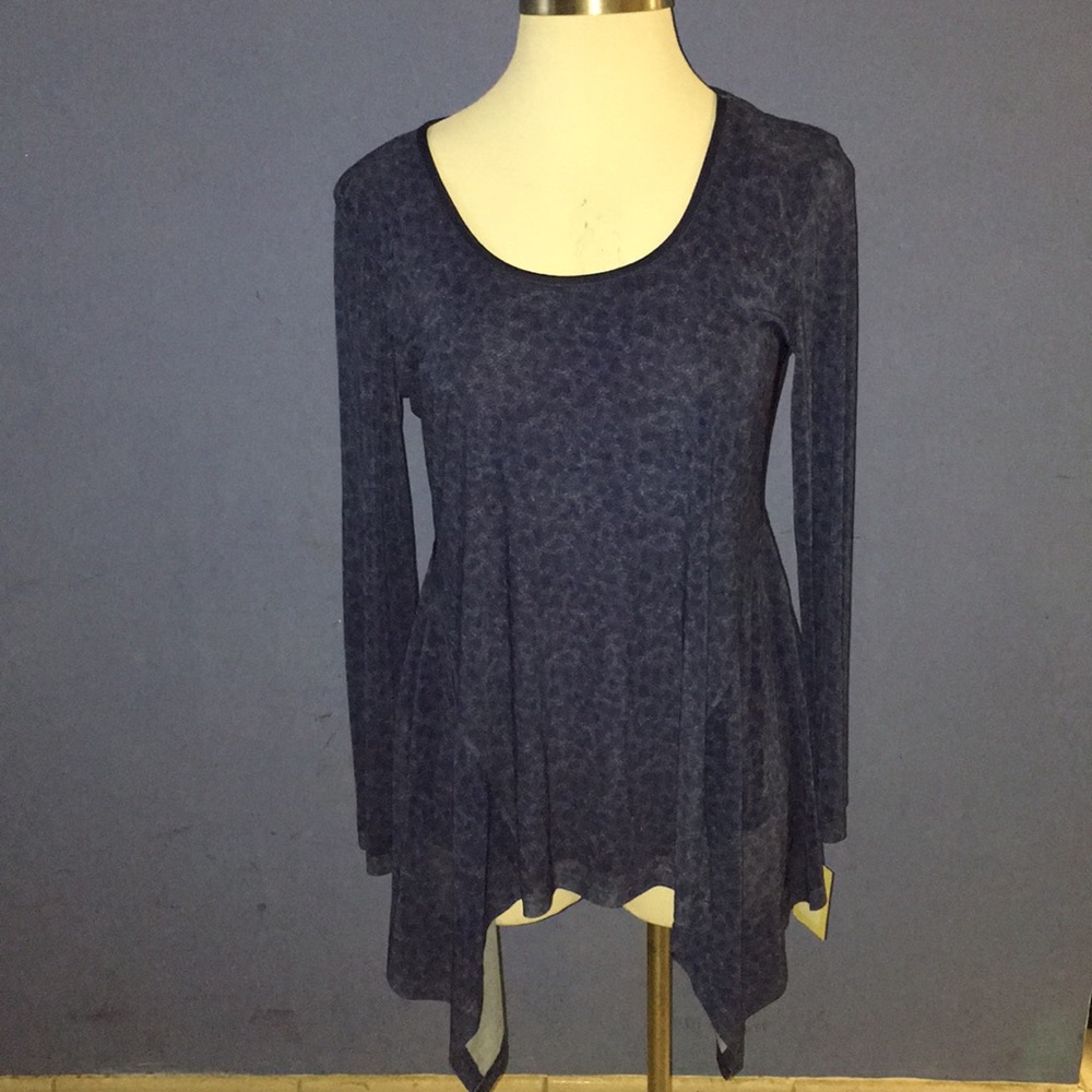 Long sleeve sheer/lined tunic